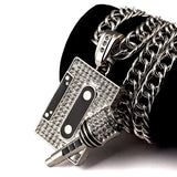 Tape Microphone Pendant Necklace