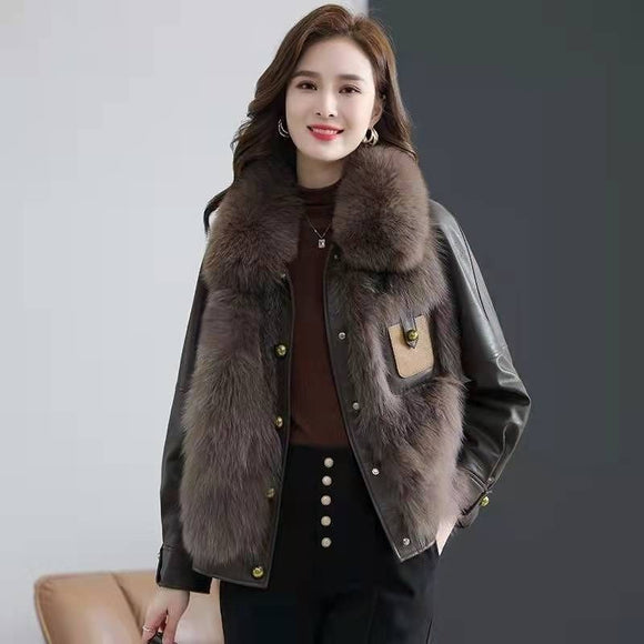 Artificial Fur Coat with Thick Warm Collar – Cold-proof Winter Fashion Outerwear