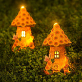Resin Solar Decoration Tree House, Outdoor Garden Lawn Lamp