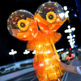 LED Luminous Balloon Rose Bouquet, Transparent Bobo Ball Rose