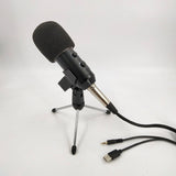 BM800 Studio Condenser Microphone, USB Plug-and-Play with Reverb and Volume Control