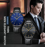 Men’s Minimalist Quartz Wristwatch – Business Fashion Belt Strap, Students' Watch