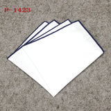 Men's dense white pocket square