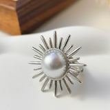 Twin Style Alloy Pleated Square Ring