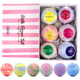 6 Pcs Organic Bath Bombs, Bubble Bath, Mint Lavender Rose Flavor
