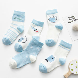 Cotton Breathable Unisex Kids' Socks (Pack of 2)
