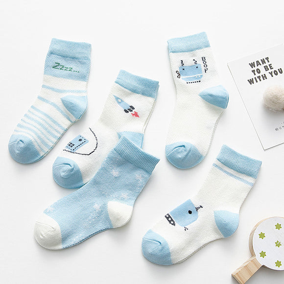 Cotton Breathable Unisex Kids' Socks (Pack of 2)
