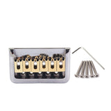 Instrument Accessories Guitar Bridge with Silver Six String Brass Saddle