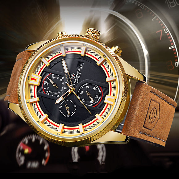 30M Waterproof Men's Week Calendar, Automatic Mechanical Watch