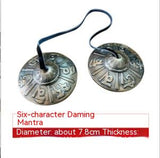 Percussion Instrument, Indian Tibetan Pure Copper Clip Bell, Handmade Finger Cymbals