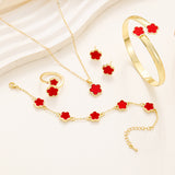 Jewelry Suit, Acrylic Bracelet Necklace Ring Stud Earrings