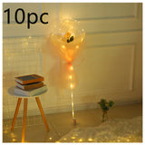 LED Luminous Balloon Rose Bouquet, Transparent Bobo Ball Rose