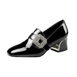 Women's Versatile Mid-heel Chunky Heel, Square Toe Shoes