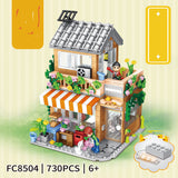 Coffee Shop Assembly Model Toy, Building Blocks