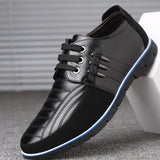 Men's Shoes, Korean Casual Style, First-layer Leather, Round Toe Lace-up Business Boots