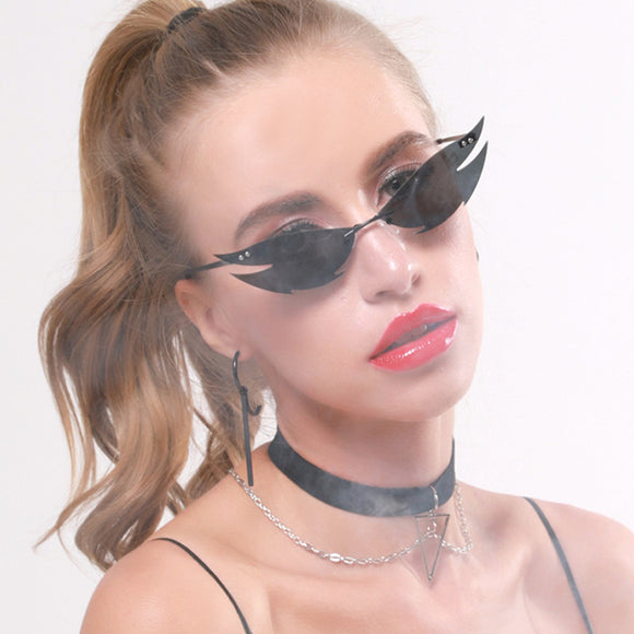 Rimless Cat Eye Sunglasses