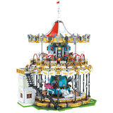 Park Roller Coaster, Assembled Model, Building Blocks Toys