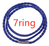 Men's Braided Genuine Leather Bracelet, Stainless Steel Beads, Charm Band for Boys