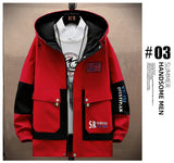 Color Matching Overalls, Spring and Autumn Hooded Jacket