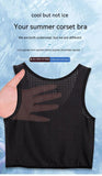 T Era Les Chest Cover, Short Bandage Zippered Tomboy Vest Corset