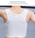T Era Les Chest Cover, Short Bandage Zippered Tomboy Vest Corset
