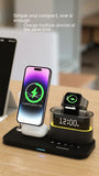 3-in-1 Magnetic Night Lamp with Wireless Charger and Alarm Clock