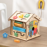 Children's Multi-functional Busy House, Educational Building Blocks Toy
