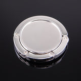 Portable Round Metal Foldable Table Handbag Holder Alloy Accessory for Women (Pack of 3)