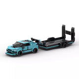 MOC Building Blocks, Luxury Trailer Splicing Toy Car Model