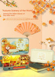 Handmade Model Toy, DIY Iron Box with Light Doll House