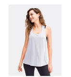 Women's Yoga Workout Blouse, Loose Running Top Quick-dry Vest