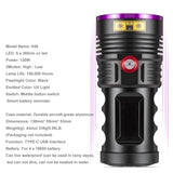 Six-core 365nm, High Power, UV Purple Light, Aluminum Alloy Torch