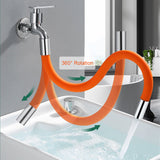 Faucet Extension Extender, Bathroom 360-degree Rotation Adjust Free Bending Faucet Splash-proof Universal Extension Tube
