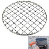 Stainless Steel Barbecue BBQ Grill Meshes Racks, Grid Round Grate Steam, Camping Hiking Outdoor Mesh Wire Net (Pack of 2)