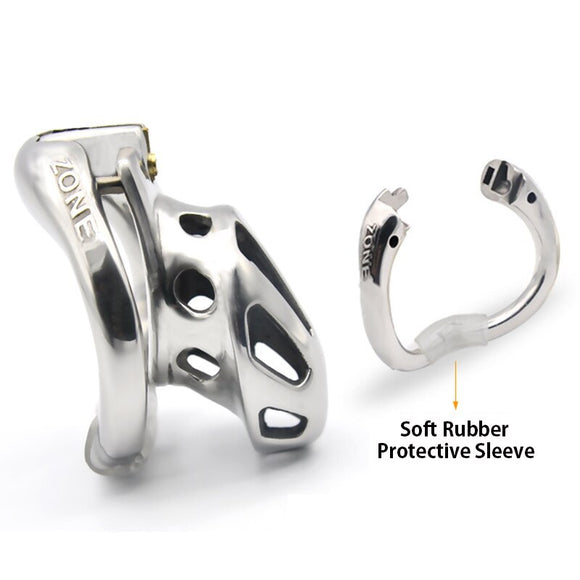 Stainless Steel Chastity Cage, Men's Catheter