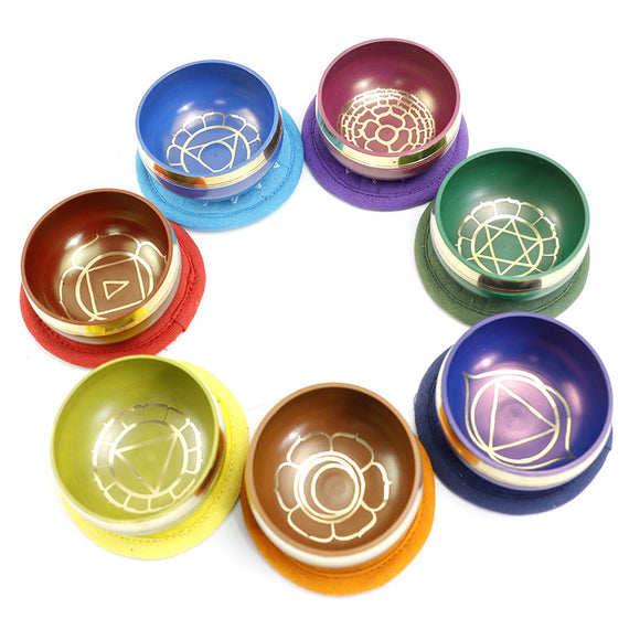 Handmade Colorful Himalaya Bowl, Yoga Meditation, Music Percussion Instrument