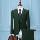 Men's Three-piece Korean Style, Slim Business Suit