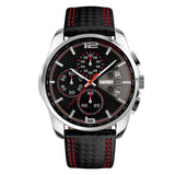 Leather Quartz Sports Watch