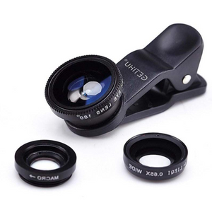 Universal Fisheye Lens, 3-in-1 Mobile Phone Clip Lenses