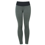 Plaid Fitness Yoga Pants, Women's Seamless High-waist Breathable Gym Leggings