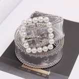 Women’s Transparent PVC – Pearl Buckle Fashion Waist Belt