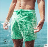 Thermochromic Color-changing Beach Shorts – Kids & Adults Summer Swimwear