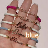 Personalized Name, Colorful Rope Chain Bracelet, Adjustable Hand Jewelry for Girls