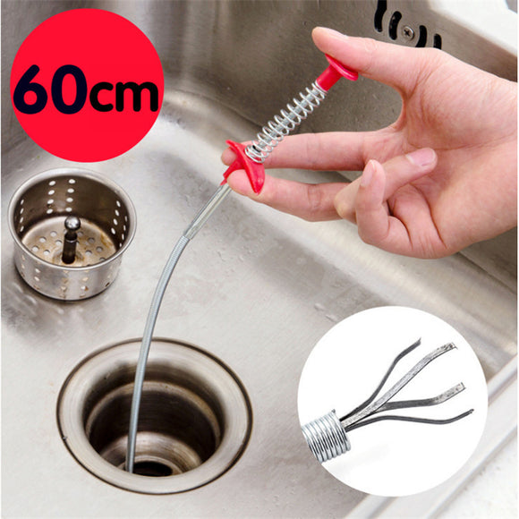 Sewer Dredger Spring, Pipe Dredging Tool, Household Hair Cleaner Drain Clog Remover, Cleaning Tools for Kitchen