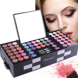 Miss Rose - 144 Colors + 3 Colors Eyeshadow, Blush, Eyebrow, Makeup Kit