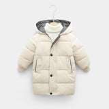Kids' Heavy Winter Puffer Jacket – Cozy Hooded Outerwear for Children