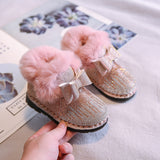Baby snow cotton girls' winter shoes, kids boots