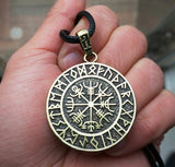 Nordic Symbol Viking Rune Ring Amulet Pendant Necklace