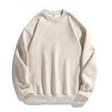 Suede Look Solid Color Casual Turtle Neck Sweatshirt for Men, Soft Premium Winter Pullover