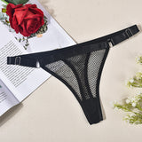 Fishnet Low Waist, Adjustable Pant Belt, T-back Shorts, Women's Fashion